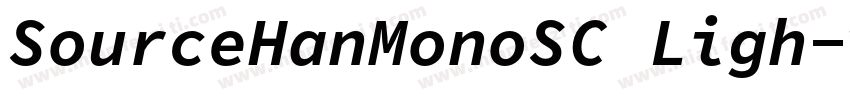 SourceHanMonoSC Ligh字体转换